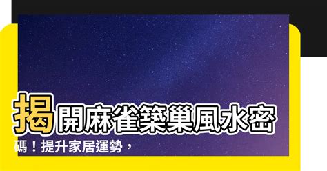 麻雀 風水|【麻雀 風水】麻雀 風水: 打破迷思，提升家中氣場，帶來驚喜與好。